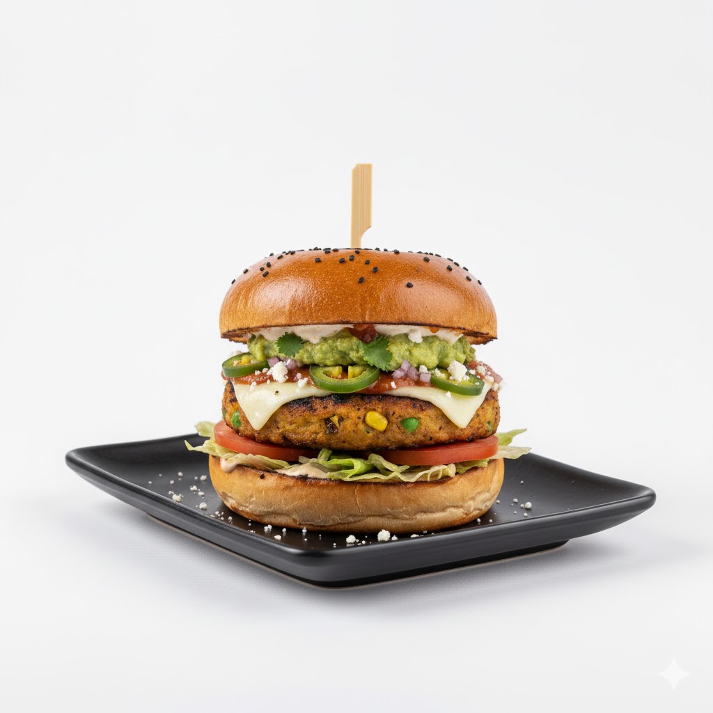 Mexican Aloo Patty Burger